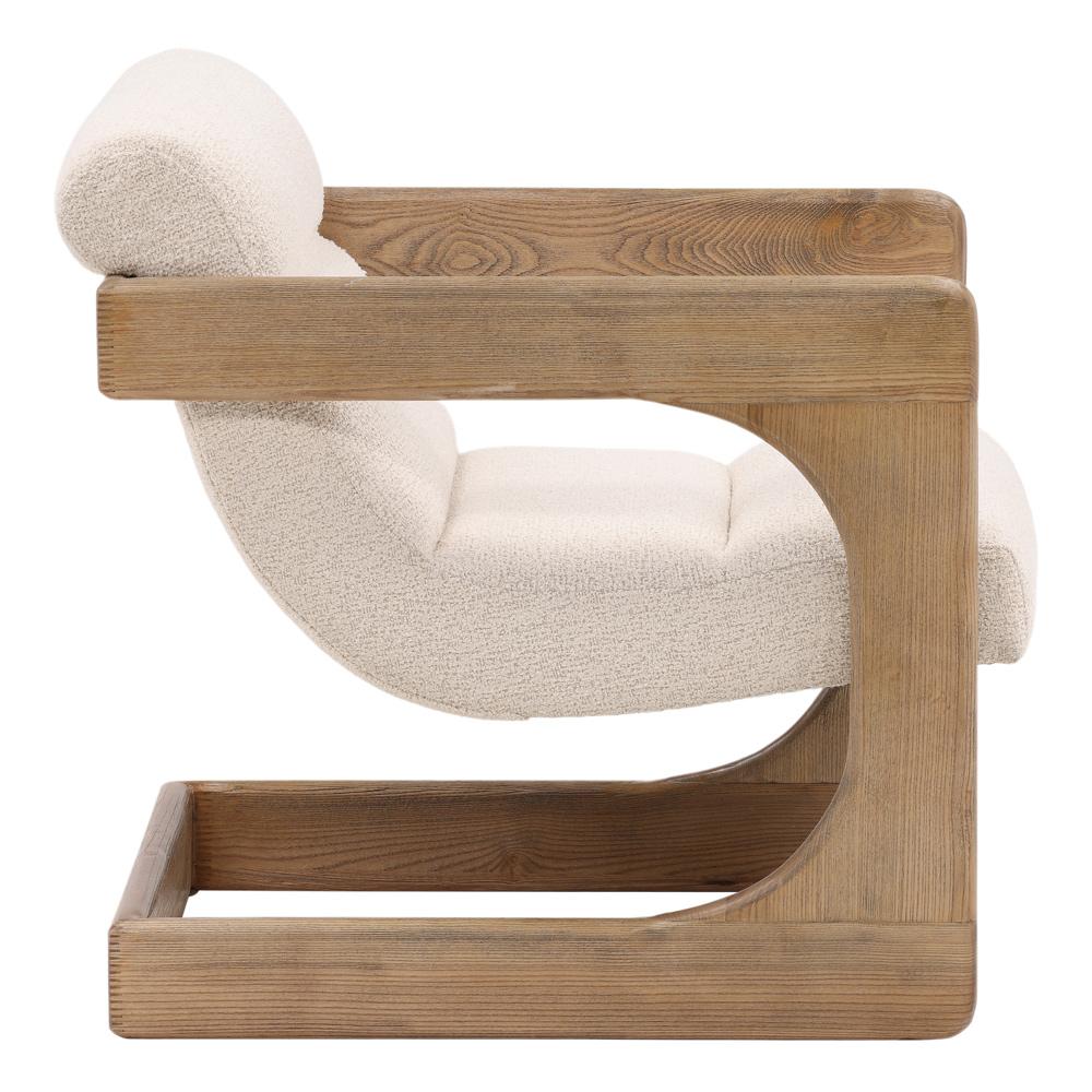 Henry & Mason - Paxton Ash Wod Occasional Chair in Cream Fabric - DV7391 veiw 3