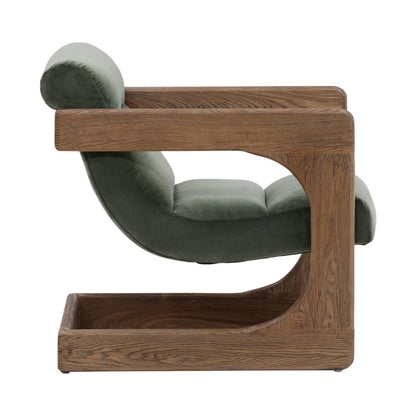 Henry & Mason - Paxton Ash Wood Occasional Chair in Sage Performance Fabric - DV7393 veiw 3