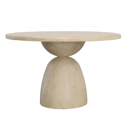Henry & Mason - Calabasa 48in Round Natural Reclaimed Pine Wood Dining Table in Light Warm Wash - DV7444 veiw 1