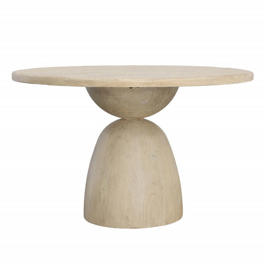 Henry & Mason - Calabasa 48in Round Natural Reclaimed Pine Wood Dining Table in Light Warm Wash - DV7444 veiw 1