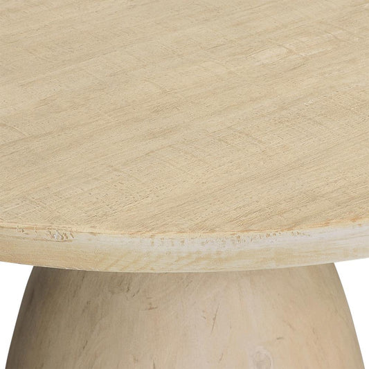 Henry & Mason - Calabasa 48in Round Natural Reclaimed Pine Wood Dining Table in Light Warm Wash - DV7444 veiw 2