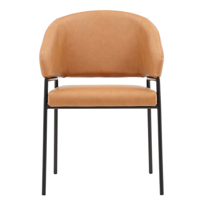 Henry & Mason - Lusk Iron Dining Chair with Camel Faux Leather - Set of 2 - DV7259 veiw 2