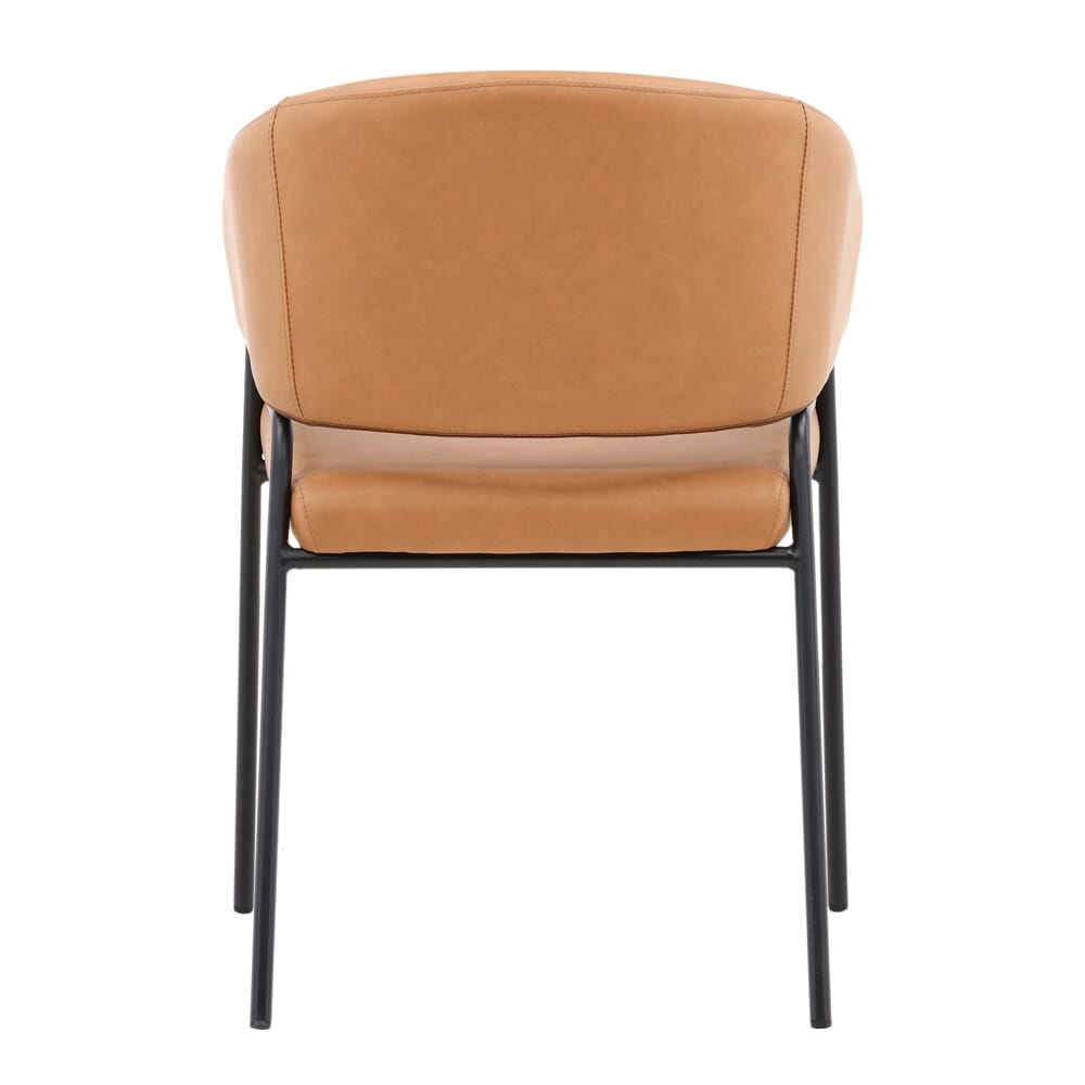 Henry & Mason - Lusk Iron Dining Chair with Camel Faux Leather - Set of 2 - DV7259 veiw 4