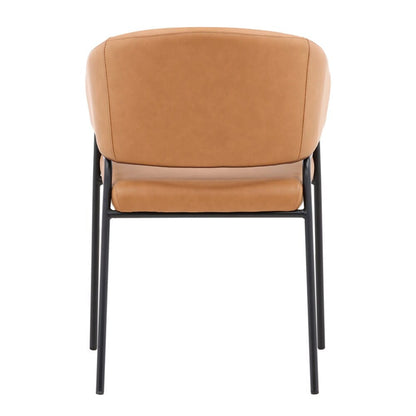 Henry & Mason - Lusk Iron Dining Chair with Camel Faux Leather - Set of 2 - DV7259 veiw 4
