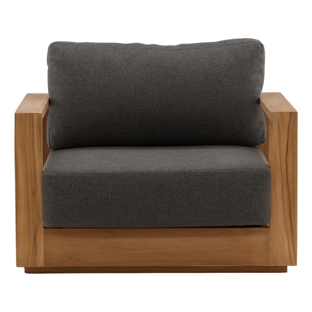 Henry & Mason - Gilbert Teak Wood Outdoor Sofa Chair in Charcoal Olefin - DV7685 veiw 2