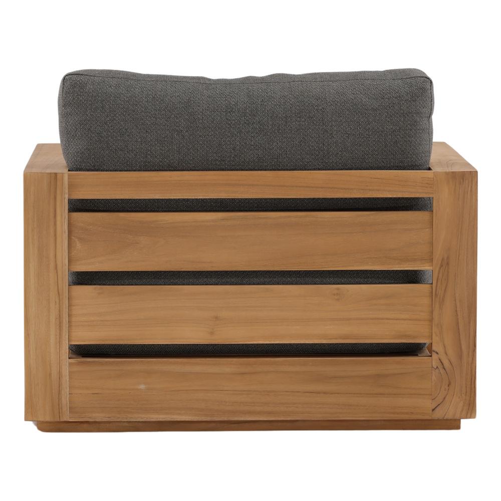 Henry & Mason - Gilbert Teak Wood Outdoor Sofa Chair in Charcoal Olefin - DV7685 veiw 4