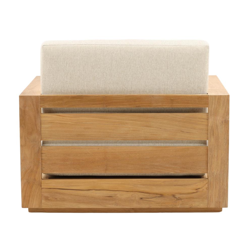 Henry & Mason - Gilbert Teak Wood Outdoor Sofa Chair in Sand Olefin - DV7686 veiw 4