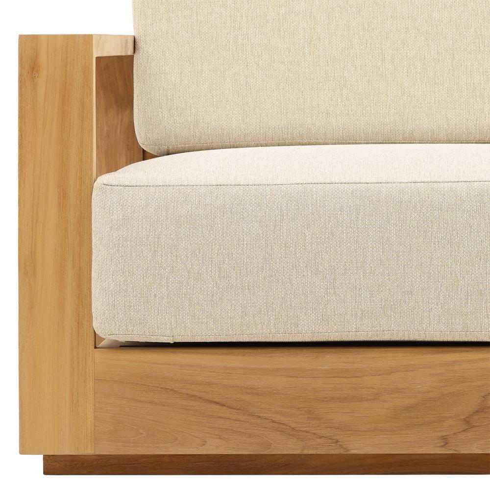 Henry & Mason - Gilbert Teak Wood Outdoor Sofa Chair in Sand Olefin - DV7686 veiw 5