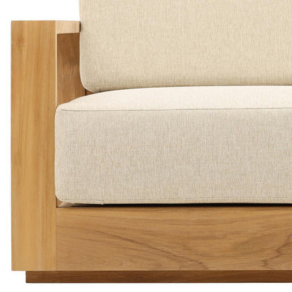 Henry & Mason - Gilbert Teak Wood Outdoor Sofa Chair in Sand Olefin - DV7686 veiw 5