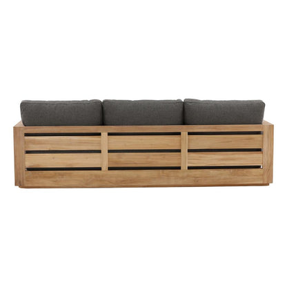Henry & Mason - Gilbert Teak Wood Outdoor Sofa in Charcoal Olefin - DV7683 veiw 4