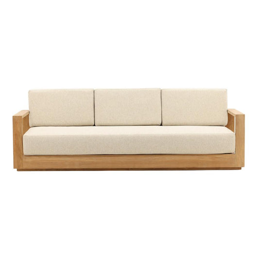 Henry & Mason - Gilbert Teak Wood Outdoor Sofa in Sand Olefin - DV7684 veiw 2