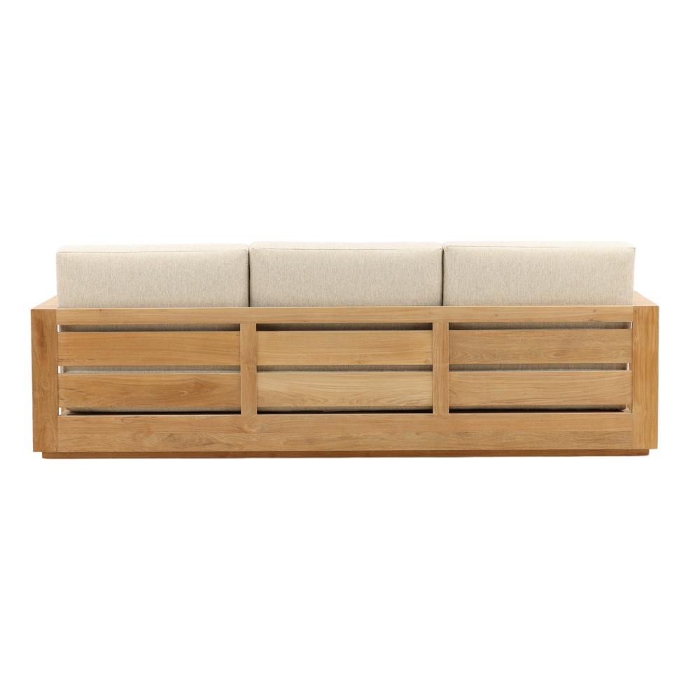 Henry & Mason - Gilbert Teak Wood Outdoor Sofa in Sand Olefin - DV7684 veiw 4