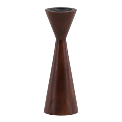 Henry & Mason - Smitheton 15in Mango Wood Candle Holder in Walnut Finish - DV7538 veiw 1