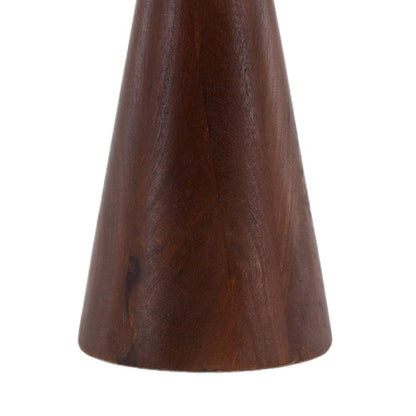Henry & Mason - Smitheton 15in Mango Wood Candle Holder in Walnut Finish - DV7538 veiw 2