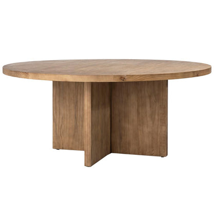 Henry & Mason - Davidson 60in Round Reclaimed Pine Wood Dining Table in Natural Finish - DV7866 veiw 1