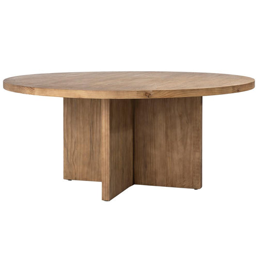 Henry & Mason - Davidson 60in Round Reclaimed Pine Wood Dining Table in Natural Finish - DV7866 veiw 1