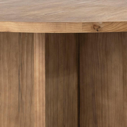 Henry & Mason - Davidson 60in Round Reclaimed Pine Wood Dining Table in Natural Finish - DV7866 veiw 2