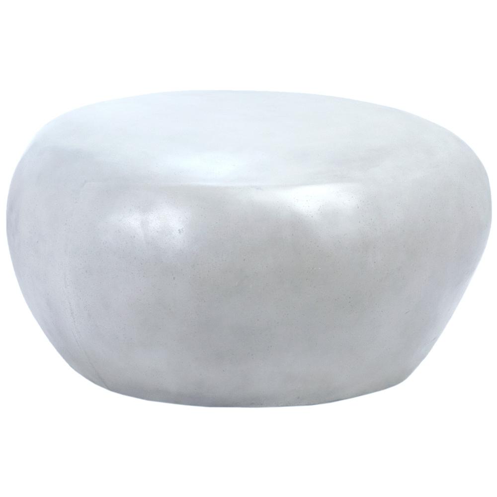 Henry & Mason - Kauffman Natural White Acrylic Sealed Concrete Pebblestone Coffee Table - DV7852 veiw 1