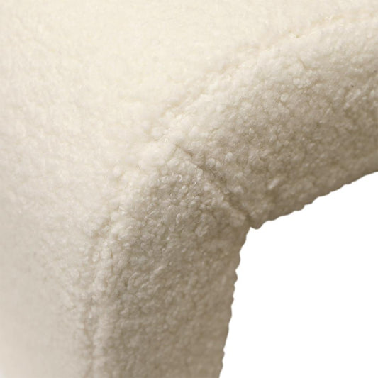 Henry & Mason - Kinata 59in Cream Faux Sheepskin Hardwood Bench - DV7387 veiw 2