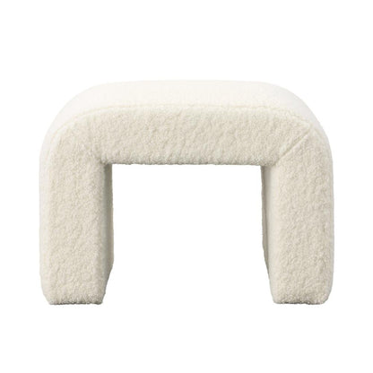 Henry & Mason - Kinata 26in Cream Faux Sheepskin Hardwood Bench - DV7388 veiw 2