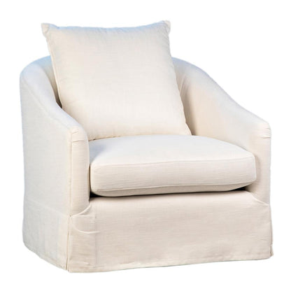 Henry & Mason - Lucas Swivel Chair in White Linen - DV7857 veiw 1
