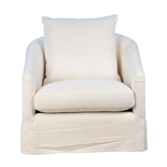 Henry & Mason - Lucas Swivel Chair in White Linen - DV7857 veiw 2