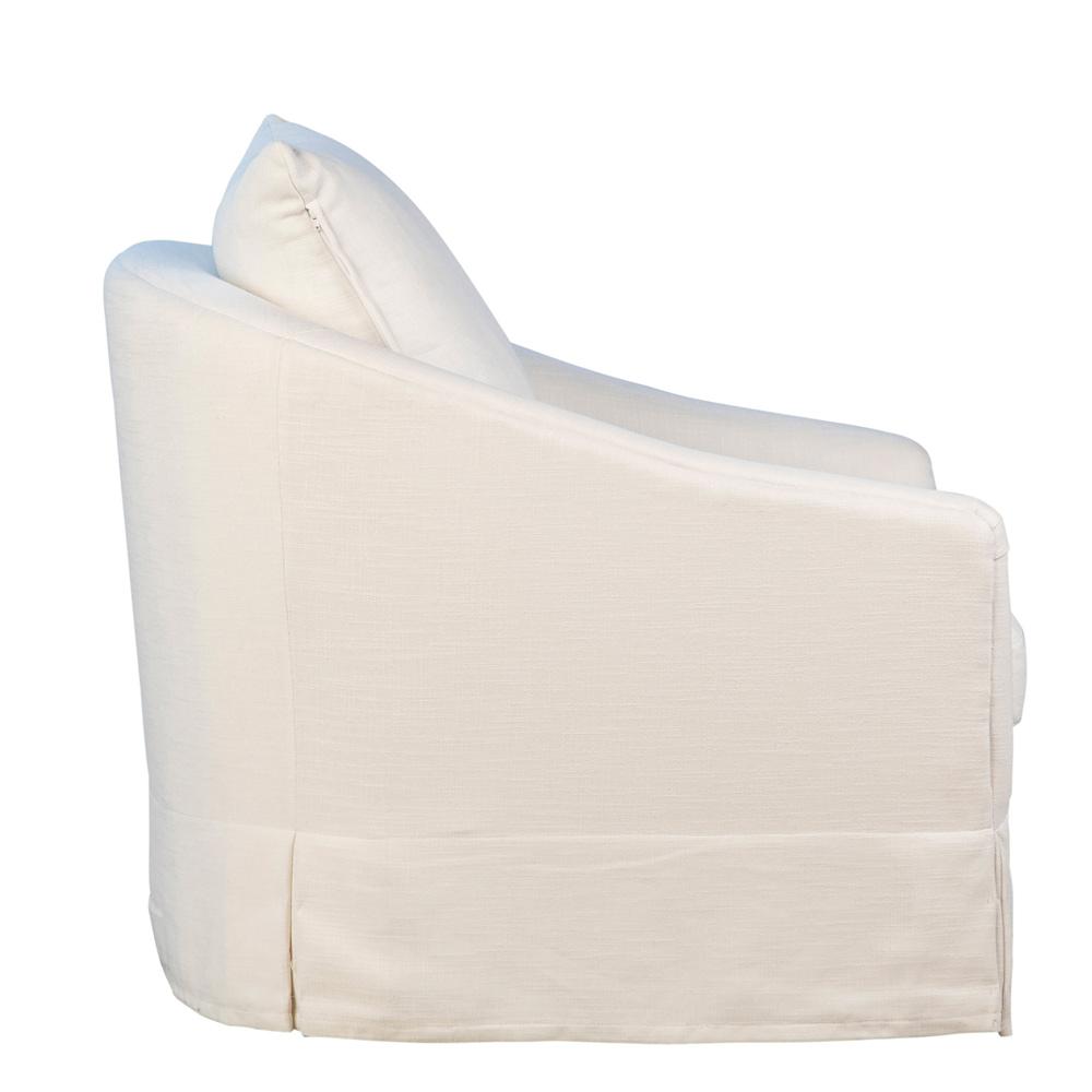 Henry & Mason - Lucas Swivel Chair in White Linen - DV7857 veiw 3