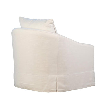 Henry & Mason - Lucas Swivel Chair in White Linen - DV7857 veiw 4