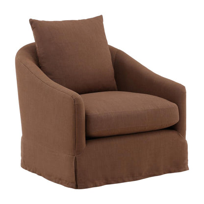 Henry & Mason - Lucas Swivel Chair in Coffee Linen - DV7858 veiw 1