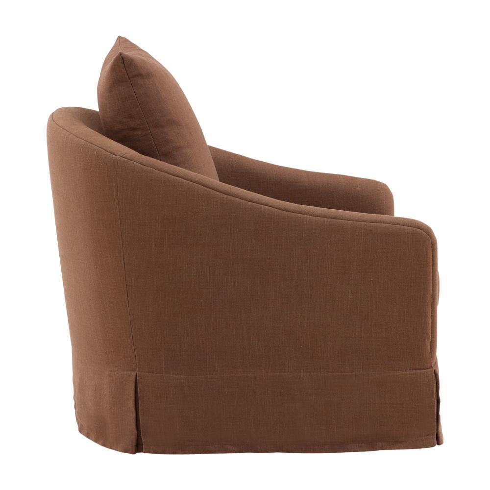 Henry & Mason - Lucas Swivel Chair in Coffee Linen - DV7858 veiw 3