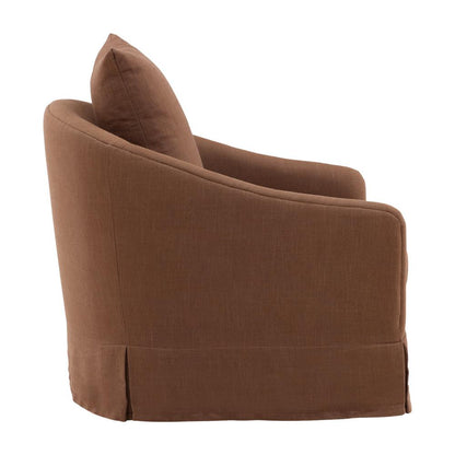 Henry & Mason - Lucas Swivel Chair in Coffee Linen - DV7858 veiw 3