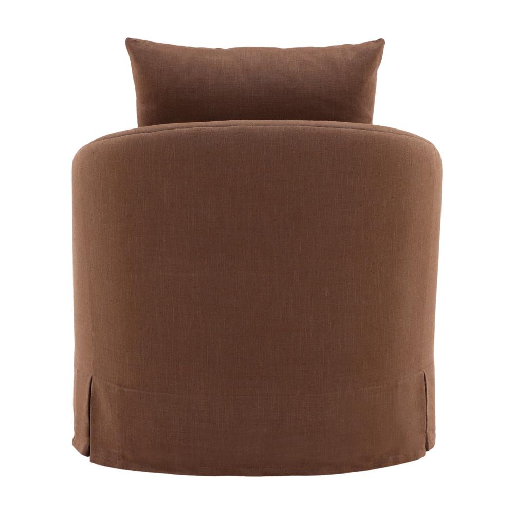 Henry & Mason - Lucas Swivel Chair in Coffee Linen - DV7858 veiw 4