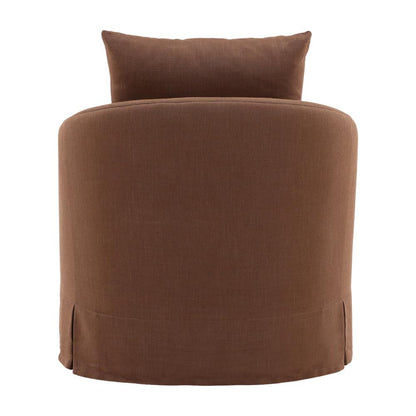 Henry & Mason - Lucas Swivel Chair in Coffee Linen - DV7858 veiw 4