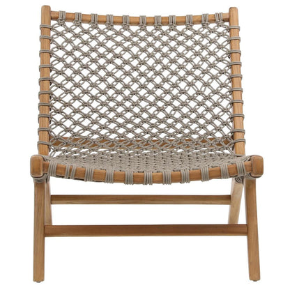 Henry & Mason - Andreti Teak Wood Outdoor Occasional Chair with Taupe Woven Rope - DV7238 veiw 2