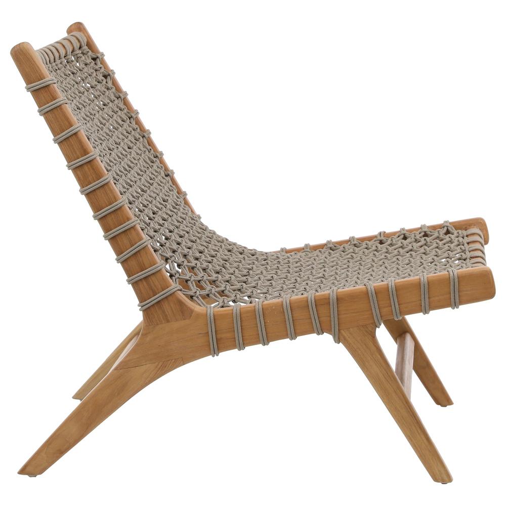 Henry & Mason - Andreti Teak Wood Outdoor Occasional Chair with Taupe Woven Rope - DV7238 veiw 3