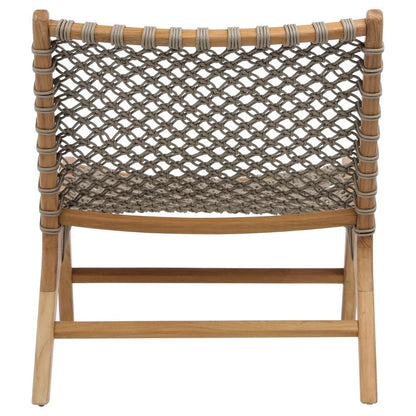 Henry & Mason - Andreti Teak Wood Outdoor Occasional Chair with Taupe Woven Rope - DV7238 veiw 4