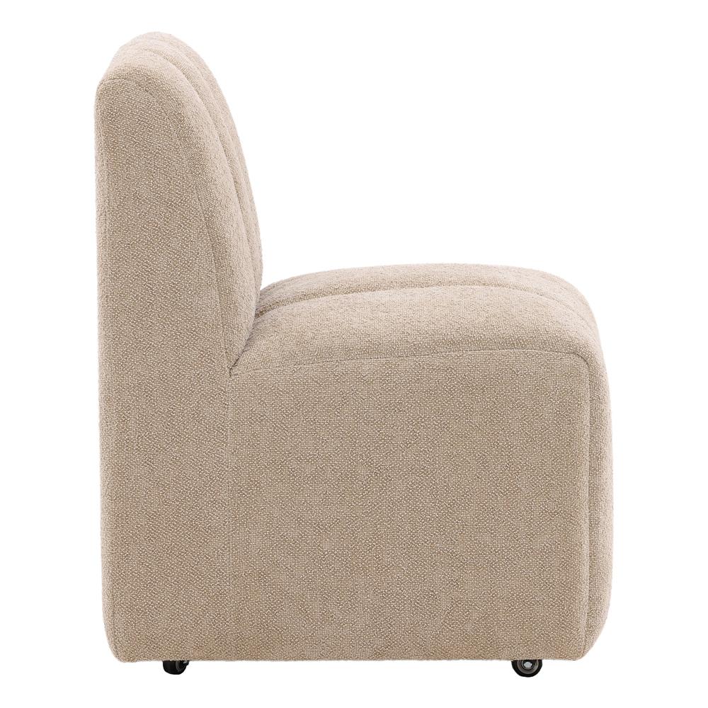 Henry & Mason - Yosem Solid Pine Dining Chair in Camel Fabric with Casters - DV7383 veiw 3
