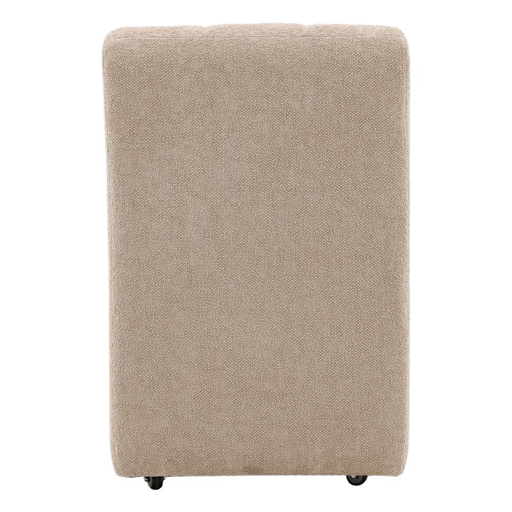 Henry & Mason - Yosem Solid Pine Dining Chair in Camel Fabric with Casters - DV7383 veiw 4