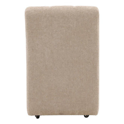 Henry & Mason - Yosem Solid Pine Dining Chair in Camel Fabric with Casters - DV7383 veiw 4