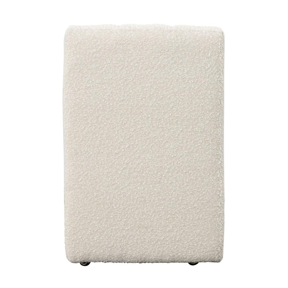 Henry & Mason - Yosem Solid Pine Dining Chair in Cream Boucle Performance Fabric with Casters - DV7384 veiw 4