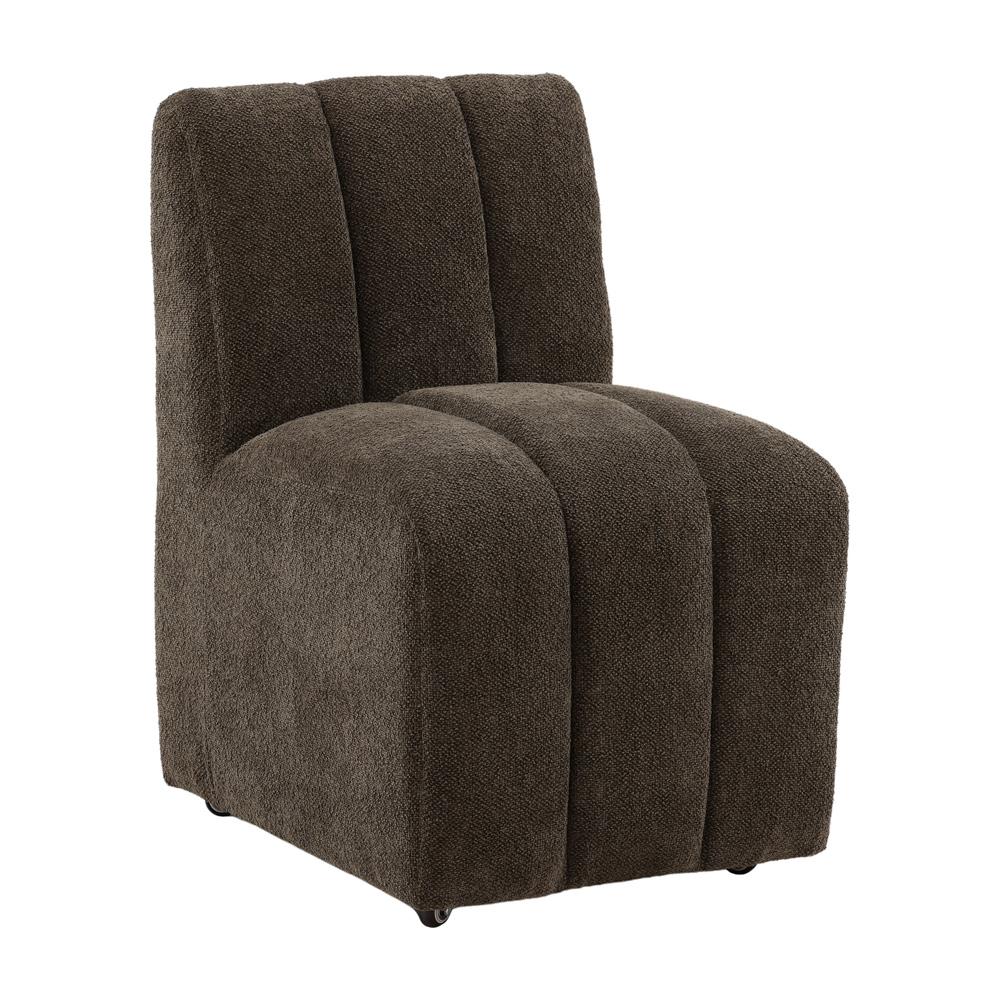 Henry & Mason - Yosem Solid Pine Dining Chair in Olive Chenille Fabric with Casters - DV7385 veiw 1