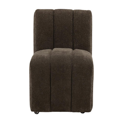 Henry & Mason - Yosem Solid Pine Dining Chair in Olive Chenille Fabric with Casters - DV7385 veiw 2
