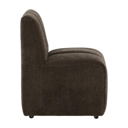 Henry & Mason - Yosem Solid Pine Dining Chair in Olive Chenille Fabric with Casters - DV7385 veiw 3