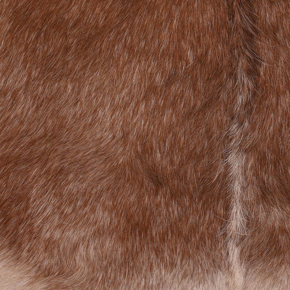 Henry & Mason - Nilda Natural Teak Wood with Brown and White Goat Hide Occasional Chair - DV7042 veiw 5