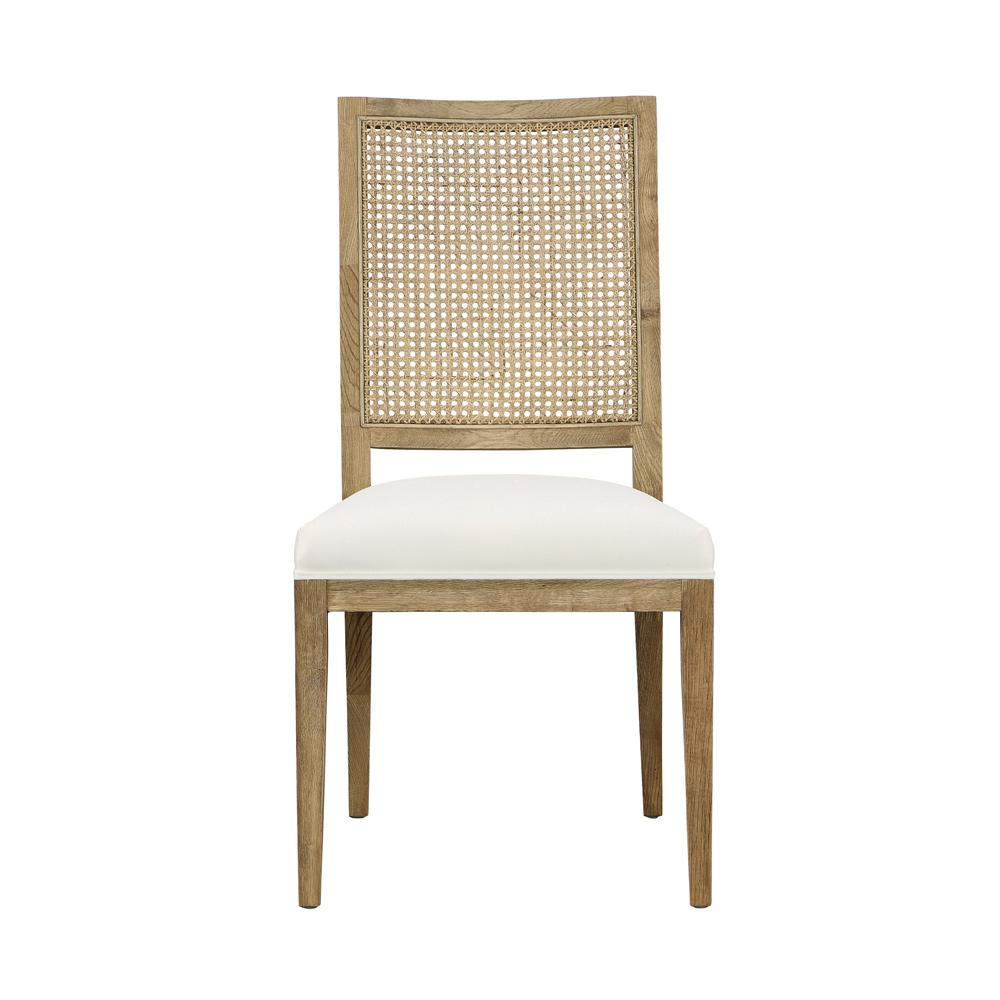 Henry & Mason - Edward Black Oak Wood with Natural Rattan and Gray Performance Fabric - DV7337 veiw 2