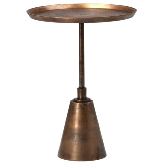 Henry & Mason - Luna Cast Aluminum 16in Side Table in Oiled Brass Finish - DV7803 veiw 1