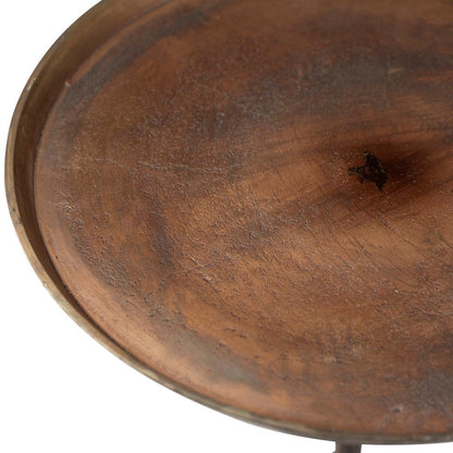 Henry & Mason - Luna Cast Aluminum 16in Side Table in Oiled Brass Finish - DV7803 veiw 2