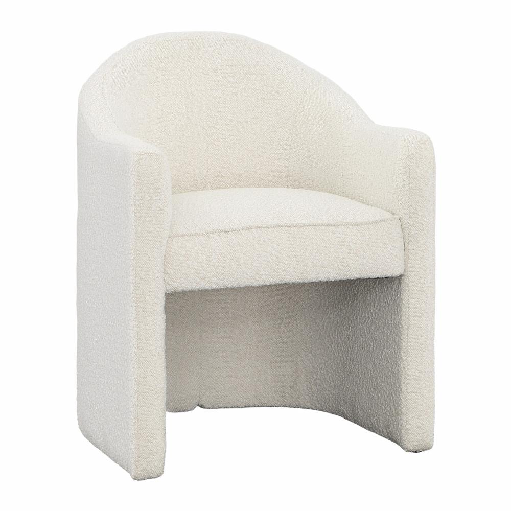 Henry & Mason - Wendle Solid Pine Wood Dining Chair with Cream Boucle Fabric - DV7378 veiw 1