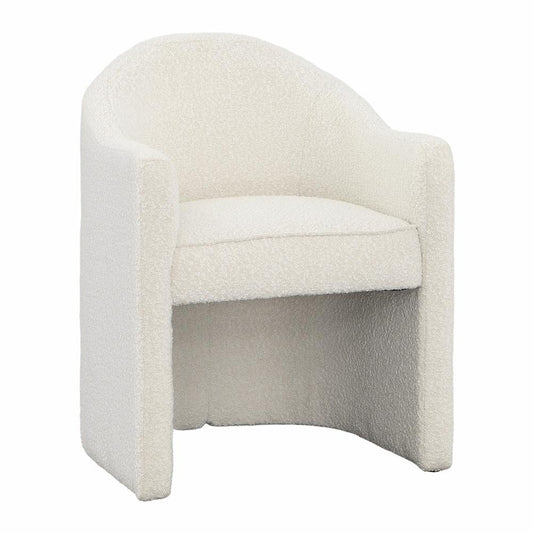 Henry & Mason - Wendle Solid Pine Wood Dining Chair with Cream Boucle Fabric - DV7378 veiw 1