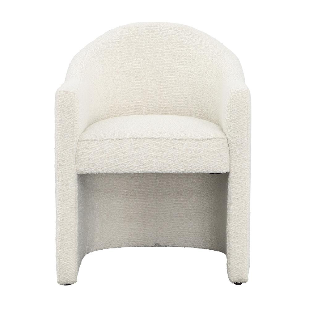 Henry & Mason - Wendle Solid Pine Wood Dining Chair with Cream Boucle Fabric - DV7378 veiw 2